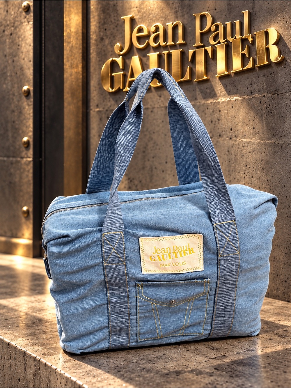Jean Paul Gaultier Pour Vous Denim Shoulder Bag / Tote – Vintage Y2K RARE UNISEX